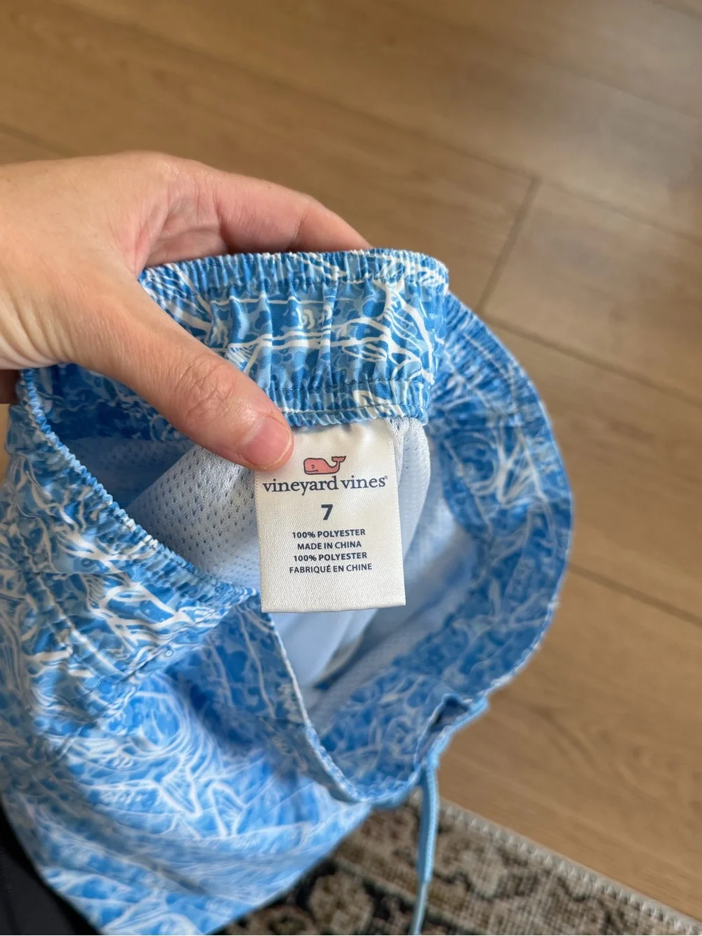 Vineyard Vines Blue Patterned Boys Swim Shorts